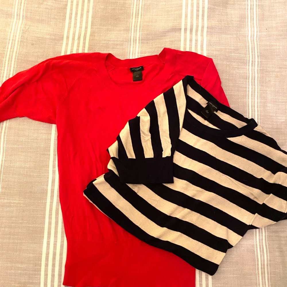 Set of TWO Ann Taylor Short Sleeve Sweaters